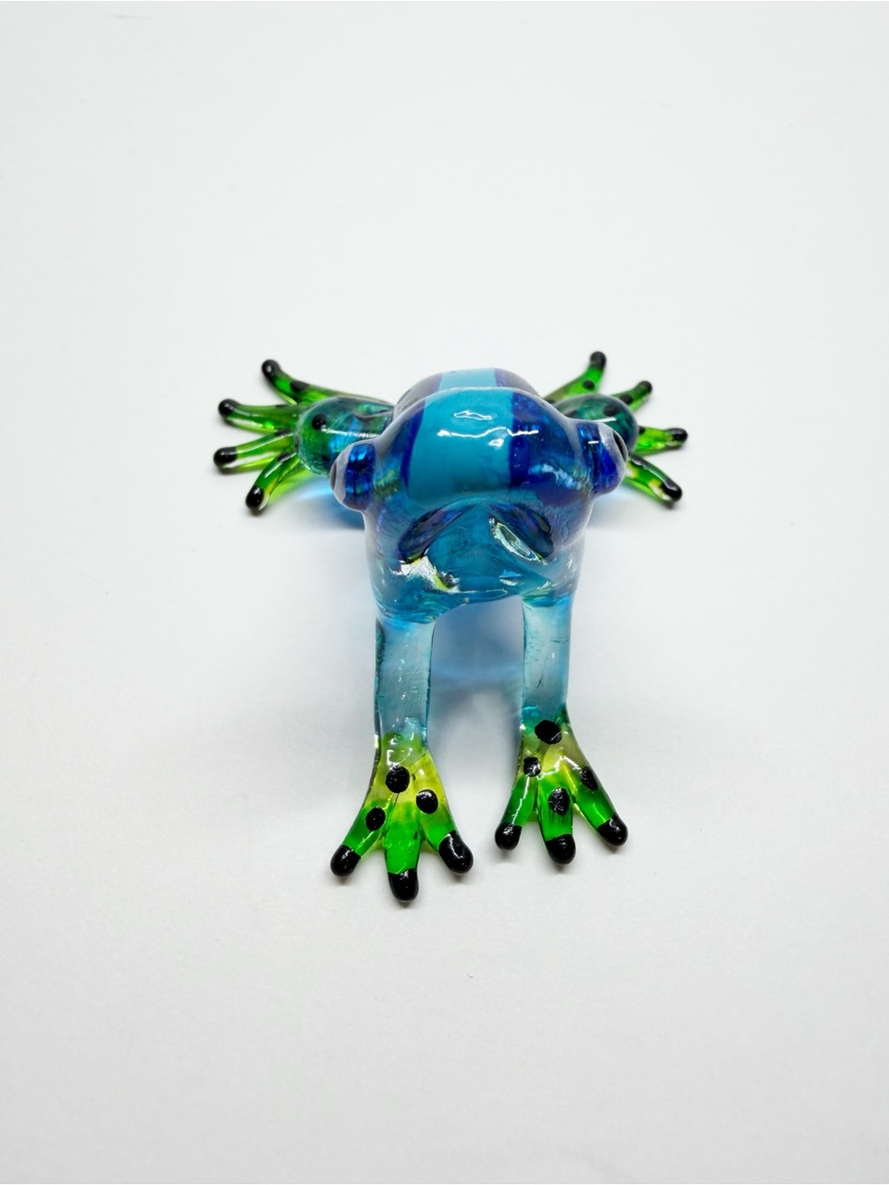 Art Glass Hand Painted Colorful Dart Frog Figurines - Picture 8 of 10